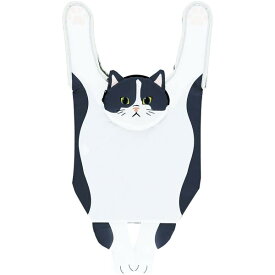 ファッション バッグ お中元 夏ギフト ギフト エコバッグ 買い物袋 手提げ袋 白黒猫 ワンダフルピース ぷらんと 折り畳み 収納 カラビナ付 小物 実用的 スーパー コンビニ 日用品 繊維雑貨 プチギフト プレゼント 0765012000 【のし・包装不可】