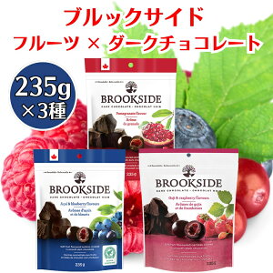 ブルックサイド ダークチョコレート 235g 3種(各1袋) セット チョコレート アサイー&ブルーベリー ポメグラネイト(ザクロ) ゴジ&ラズベリー BROOKSIDE dark chocolate ダークチョコ フルーツ