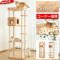 【5000円OFF⇒16800円】 キャットタワー 据え置き 超大型 木製 天然木 スリム 空間節約 成猫 夏 大型猫 …
