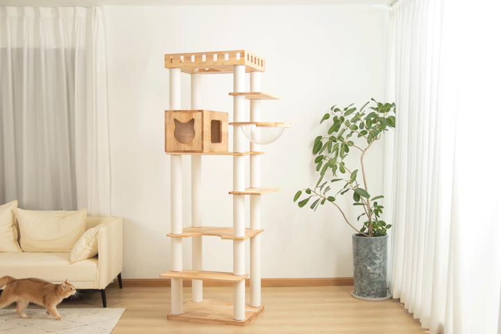 楽天市場】【冬迎えクーポン4000円OFF⇒19800円】 キャットタワー 木製