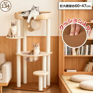 【クーポン2000円OFF⇒9980円】＼クッション入りベッド／ キャットタワー 据え置き おしゃれ 多頭飼い 宇…