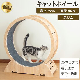 キャットホイール キャットランナー 猫 ルームランナー ランニングホイール ランニングマシン 大型 90cm ペット ホイール ホイールランナー 回し車 自走式 キャットタワー ルームランナー 爪とぎ 爪研ぎ 運動不足 ストレス発散