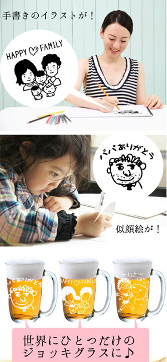 楽天市場 名入れ てびねりビールジョッキ 退職祝い 似顔絵 ビールジョッキ お酒 グラス 名前入り 男性 女性 お父さん 父 誕生日 プレゼント ギフト プチギフト 還暦祝い 還暦 男性 フリーイラスト 手描きイラスト 40代 50代 60代 記念品 送別会 表彰 名前 1to1