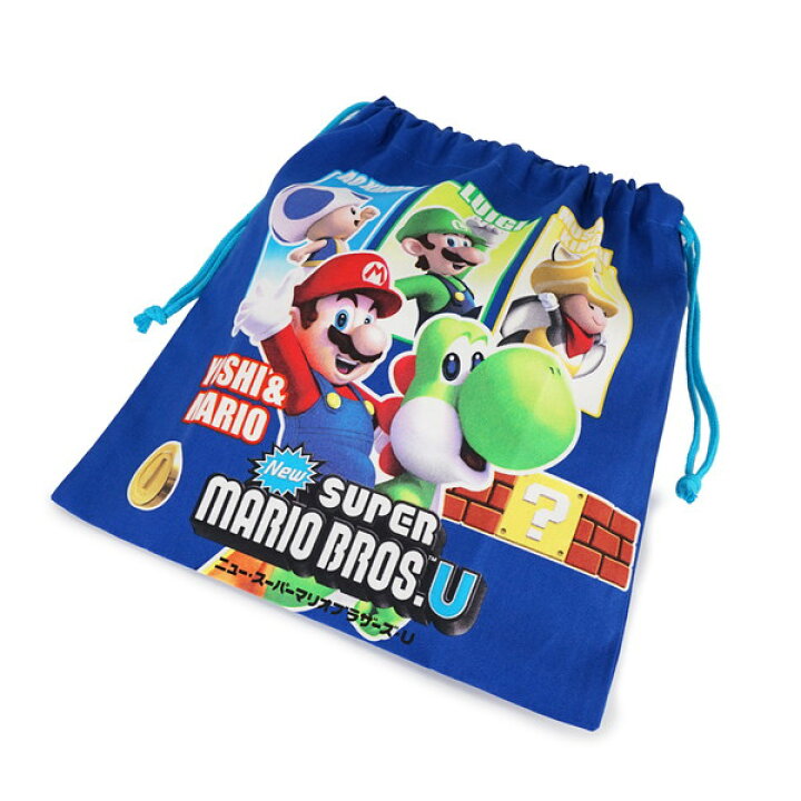 楽天市場】スーパーマリオブラザーズ 巾着M 巾着 コップ袋 お弁当  