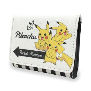 楽天市場 ポケットモンスター ポケモン 3つ折り財布 ミニ財布 ピカチュウ イーブイ ゆるかわ ゆめかわ モノトーン おしゃれ Pm 3068 キャラクターランド はなはな