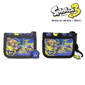 スプラトゥーン3　RFウォレット　 (BLACK / GRAY)　財布　 スプラトゥーン　財布　ミニ財布　子供用　グッズ　紐付き　キャラクター SPT-983