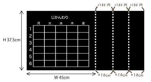 時間割ウォールステッカー黒板シールブラックボード貼ってはがせるおえかき壁卒園入学プレゼントステッカーサイズ自由