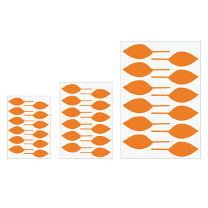 葉っぱステッカー リーフ ウォールステッカー メモステッカー12枚 Sサイズ Mサイズ Lサイズ 身長計用【旧製品】