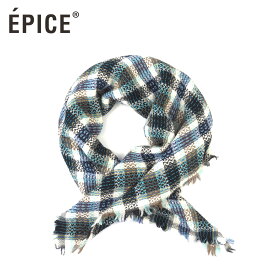 ≪最終価格≫EPICE エピス EPICE SW1910 AQUA BLUE チェック ストール スカーフ マフラー チェック フランス ギフト プレゼント ブランド 人気