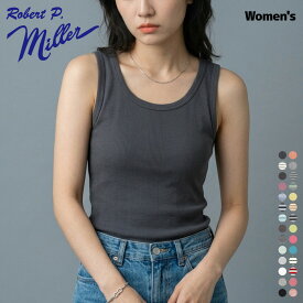 【ウィメンズ】Robert P. Miller ロバートピーミラー タンクトップ ノースリーブ フリーサイズ 808C Panel-rib Tanktop パネルリブ コットン 無地 ボーダー アンダーウェア 下着 肌着 重ね着 コットン100％ ロバートP ミラー ≪正規販売代理店≫