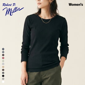 【ウィメンズ】Robert P. Miller ロバートピーミラー 813C Panel-rib L/S Tee Tシャツ パネルリブ カットソー 長袖 コットン 無地 ボーダー ロバートP ミラー ≪正規販売代理店≫