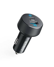 Anker PowerDrive PD 2（32W 2ポート カーチャージャー）【USB Power Delivery対応/PowerIQ搭載/コンパクトサイズ】iPhone 15 シリーズ、iPad、Galaxy、Xperiaその他Android各種対応