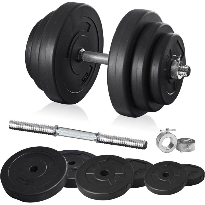 楽天市場】ダンベル 20kg 2個セット ダンベルセット 計 40kg 20kg x 2 