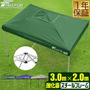 タープテント 3m x 2m 強化版 スチール テント タープ 長方形 3.0m 2.0m ワンタッチ ワンタッチテント ワンタッチタープ UV加工 収納バッグ付 タープ ワンタッチタープテント 日よけ アウトドア キャンプ バーベキュー FIELDOOR 【G3】 ●[送料無料]