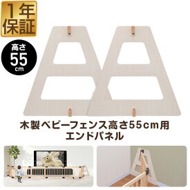 RiZKiZ 高さ55cm木製ベビーフェンス・木製ベビーサークル用 追加・交換用 木製エンドパネル 2枚組 幅約60cm×高さ55cm 追加パーツ オプション 組み替え ※ベビーサークル・ベビーフェンス用パネルのみ/本体別売 ●[送料無料]