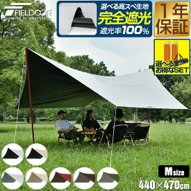 【8,030円→SALE6,380円〜1/16(金)01:59まで】FIELDOOR タープテント ヘキサタープ 大型 Mサイズ 440cm×470cm 日よけ 日除け 六角形 UVカット 高耐水 4人〜6人用 簡易テント サンシェード オーニング ヘキサゴンタープ ●[送料無料]