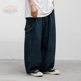 極太 デニムパンツ メンズ ジーンズ ヒップホップ ワイド バギーパンツ ルーズフィット B系 ストリート系 HIPHOP 大きいサイズ ゆったり