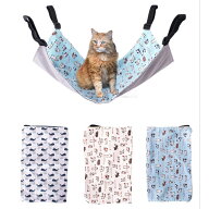 猫ハンモック ケージ 吊り下げタイプ はんもっく 長さ調節可能 棉麻 ふかふか 春夏秋冬でも使える 両面使…