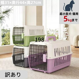 【訳あり】年末帰省や通院などにおすすめ／犬 猫 クレート キャリーケース キャリーバッグ ペットキャリー エアトラベルキャリー HKX09 コンテナ ペット用 お出かけ 旅行 通院 Sサイズ 飛行機 ドライブ ハードキャリー N&S 小型犬