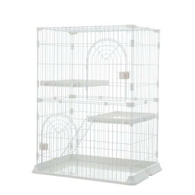 猫ケージ キャットケージ 2段 幅83cm 高さ約108m 室内用 猫用ケージ 棚板2枚付き 組立簡単 ドアロック 多頭飼い対応 グリーン ピンク ホワイト ブラック