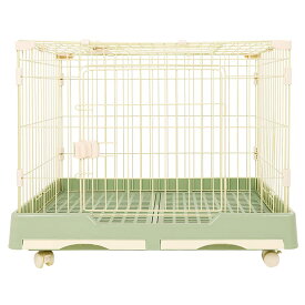 【今だけポイント5倍】犬 猫 うさぎ ゲージ 屋根付き 上から入る 屋根面ドア付き ツードア ルームケージ トイレ付き 引き出しトレー スノコ付き お留守番 送料無料 犬 小型犬 ケージ トイレ しつけ キャスター付 屋根 おしゃれ 猫 ペットケージ 多頭飼い C10080-S