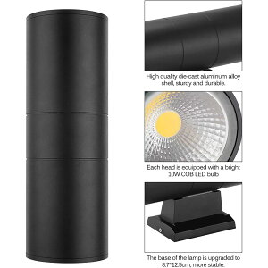 ���֓� �E�H�[�����C�g �㉺�z�� LED COB �O�� ���O �|�[�`���C�g �u���P�b�g���C�g �ǏƖ���� ���_���A�E�g�h�A�|�[�`���C�g 24W LED �A�b�v�_�E���ǎ��t���p�C�� �h���V�����_�[�ǃ��C�g 