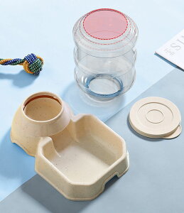 ペット用 自動給餌器 給水器 単品 犬 猫 食器 大容量 フィーダー ウォーターサーバー ディスペンサー スクエア 四角 ペット用品 dog cat 水飲み器 餌やり器 ベージュ ブルー ピンク