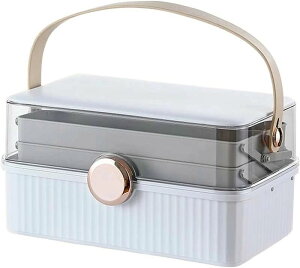 ロック付き 小物入れ 家庭用 道具箱 工具箱 ジュエリーボックス ツールボックス オシャレ かわいい 折り畳み式 3層 大容量 裁縫箱 お薬箱 メディカルボックス 薬ボックス 収納ボックス 薬箱