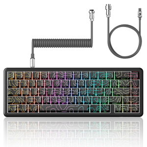 ATTACK SHARK X65 HE���s�b�h�g���K�[�L�[�{�[�h�A���C���A65% �L���Q�[�~���O �L�[�{�[�h�A0.01mm RT���x�A0.125ms���C�e���V�[�A8K�|�[�����O���[�g�A0�f�b�h�]�[���Asnap tap�A128K�X�L�������[�g�AQMK