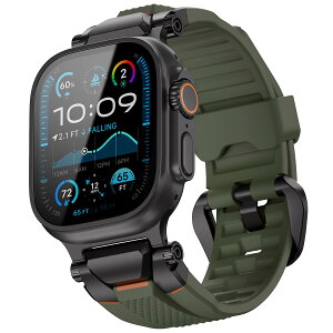 ULTIMAL �E�H�b�` �o���h for Apple Watch Ultra 3/2/1�Ή� 49mm/46mm/45mm/44mm �����Y���f���A�V���R���o���h�ɑϋv���̂���X�e�����X�X�`�[���o�b�N���t���BApple Watch Ultra 3/2/1�V