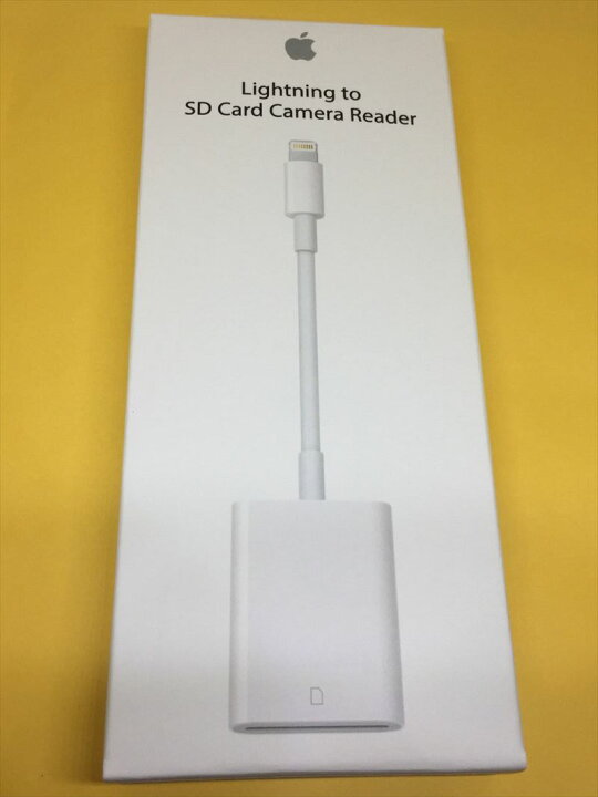 アップル純正品 Apple Lightning SDカードカメラリーダー Lightning to SD Card Camera Reader  MJYT2AM ※初期不良品については交換いたします。 Overseas Import