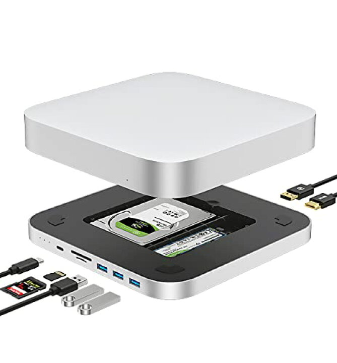 楽天市場】Mac mini ドッキングステーション Type C 10in2 シルバー 