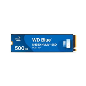 ウエスタンデジタル 500GB WD Blue SN580 NVMe 内蔵ソリッドステートドライブ SSD - Gen4 x4 PCIe 16Gb/秒 M.2 2280 最大4,000MB/秒 - WDS500G3B0E
