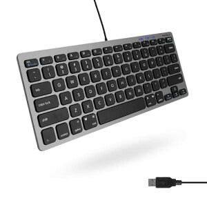 Macally mac �L�[�{�[�h �L�� �R���p�N�g �T�C�Y US�z�� Windows���p �É����� �V�U�[�X�C�b�` �t���T�C�Y 78�L�[ �ݑ�Ζ� �e�����[�N (SLIMKEYCSG) compact USB-A Keyboard for QWERT