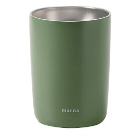 マーナ (marna) 2in1 缶クーラー 350ml 真空二層 タンブラー にも (結露しない/口当たりの良いフチ) 保冷 保温 保冷缶ホルダー 缶 保冷ホルダー プレゼント cocuri コクリ コニファーグリーン K796G