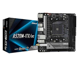 ASRock マザーボード A520 M-ITX/ac AMD Ryzen 3000 / 4000 シリーズ( Soket AM4 )対応 A520 Mini-ITX 国内正規代理店品