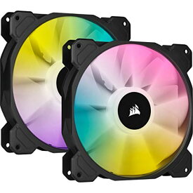 CORSAIR iCUE SP140 RGB ELITE with iCUE Lighting Node CORE 140mm PCケースファン ブラック (2個パック コントローラー付属) CO-9050111-WW