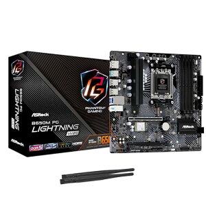 ASRock }U[{[h B650M PG Lightning WiFi AMD Ryzen 7000V[Y CPUΉ (Soket AM5) Bluetooth B650 Micro ATX }U[{[h K㗝Xi