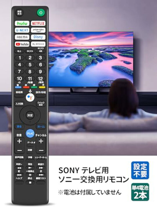 楽天市場】テレビリモコン RMF-TX441J for ソニー ブラビア用リモコン 