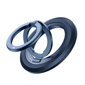 [楽天1位] マグセーフデュアルリング スマホリング MagSafeリング バンカーリング 360°回転 SYNCWIRE 両面マグネット 薄型 携帯リング 指かけダブルリング 超強力磁石 横/縦置き メタルリング付 iPhone アイフォーン 17 16 15 14 13 12 Pro Max Plus Air Android対応