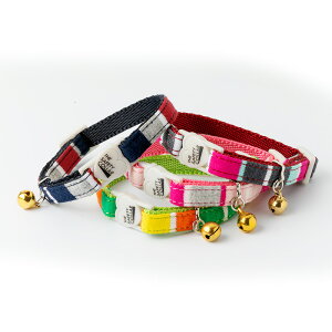 【マラソン10%OFFクーポン】パステルボーダー セーフティーカラー 猫用 ネイビー