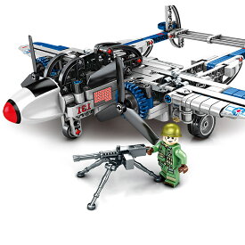 ブロック ミリタリー軍用P-38 ライトニング航空機互換品 プレゼント 入学プレゼント 入学お祝い クリスマスプレゼント 知育玩具 おもちゃブロック