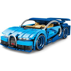 ブロック プルバックカー ブガッティ車 ブロック互換品 プレゼント 入学プレゼント 入学お祝い クリスマスプレゼント 知育玩具 おもちゃブロックお祝いプレゼント