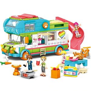 ブロック プリンセス 水上プールシリーズ キャンピングカーとレストラン2個セット 夏の楽園 女の子 互換品 入学プレゼント 入学お祝い クリスマスプレゼント 知育玩具 おもちゃブロックお