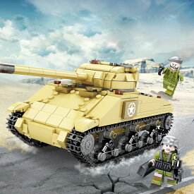ブロック ミリタリーM4中戦車シャーマン戦車 ミニフィグとライト付き 互換品 ブロック互換品 プレゼント 入学プレゼント 入学お祝い クリスマスプレゼント 知育玩具 おもちゃブロック
