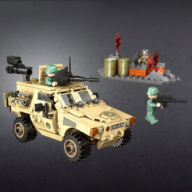 ブロック ミリタリー軽装甲機動車　軍用車輌 ブロック互換品 プレゼント 入学プレゼント 入学お祝い クリスマスプレゼント 知育玩具 おもちゃブロック