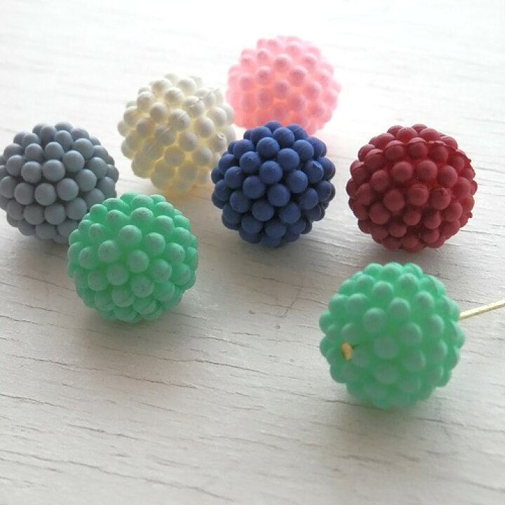 楽天市場】アクリルビーズ つぶつぶビーズ マットカラー 直径約13mm(全 