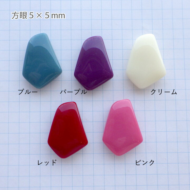 楽天市場】アクリルビーズ 変形五角形 縦穴 約25mm 全5色 