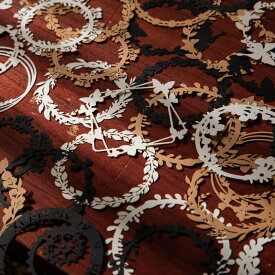 スクラップブッキング レースペーパー フープ ガーランドシリーズ リーフ レース 花 歯車【花織り屋】