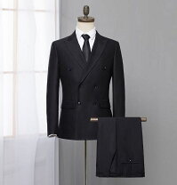 楽天市場】礼服 黒 ダブルの通販